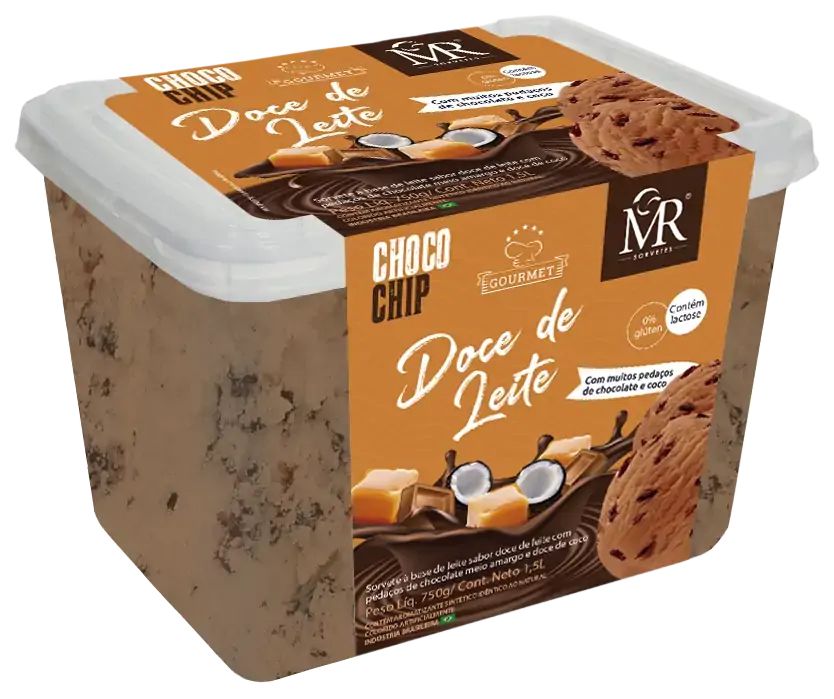 Sorvete Mr Chocochip Doce De Leite 1,5l