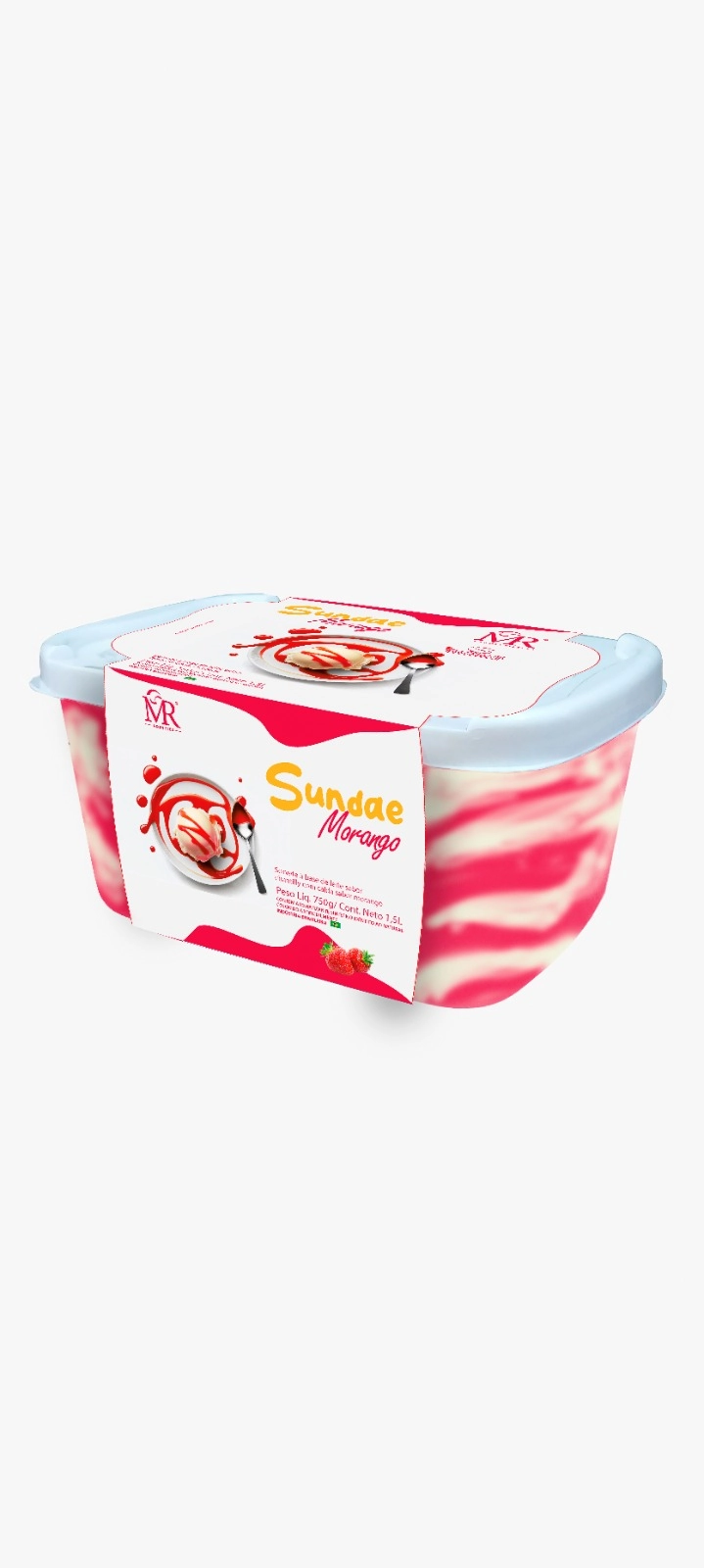 Sorvete Mr 1.5l Sundae Morango