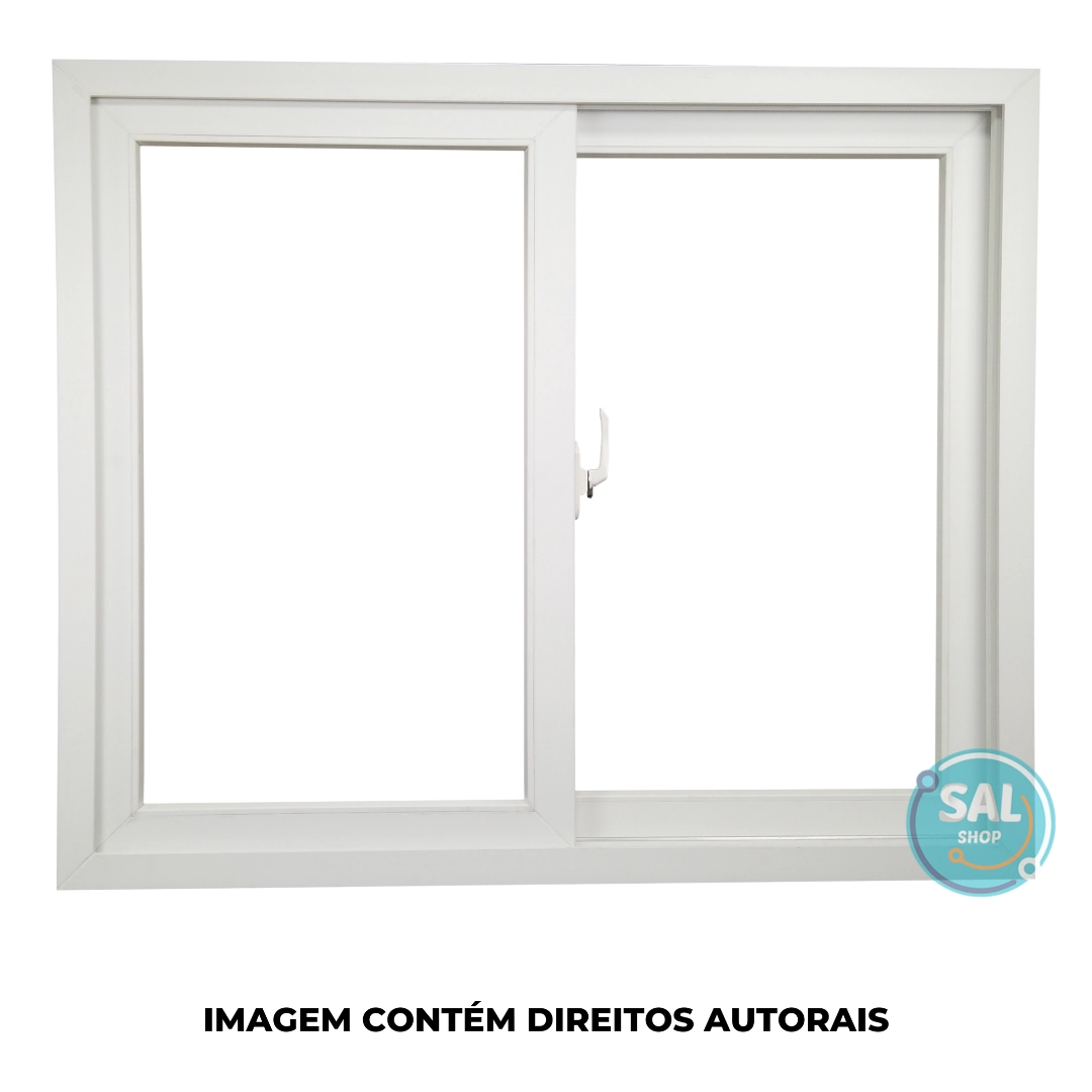 Janela De Correr Pvc 100x150 2f Branca