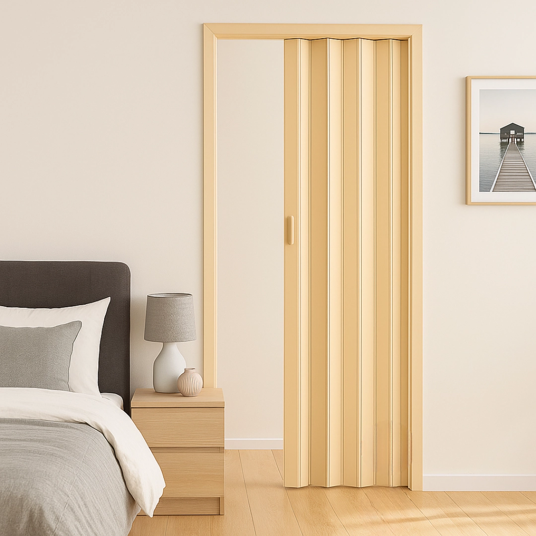 Porta Sanfonada Pvc 1,46m Bege