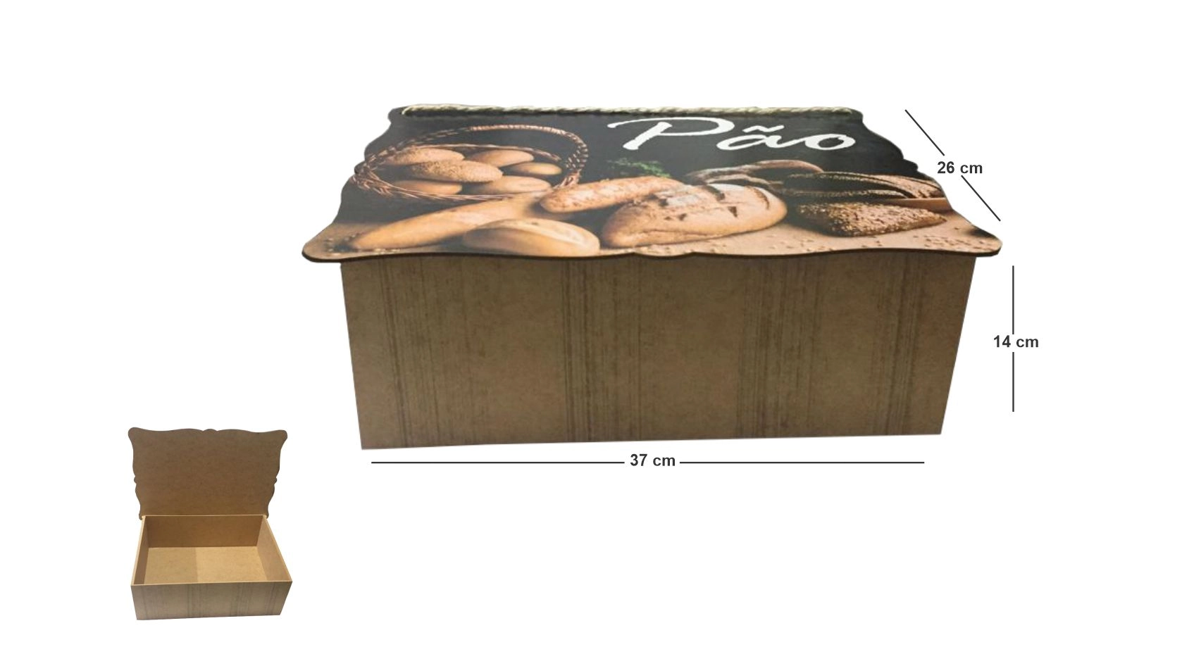 Caixa Pao Retangular 4un 37x26x14cm 01809 Conecta