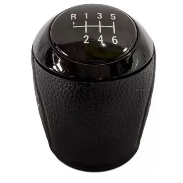 Bola de Câmbio 6 Marchas Preta com Aro Black Piano Encaixe Pressão - G COMPONENTES GBC129