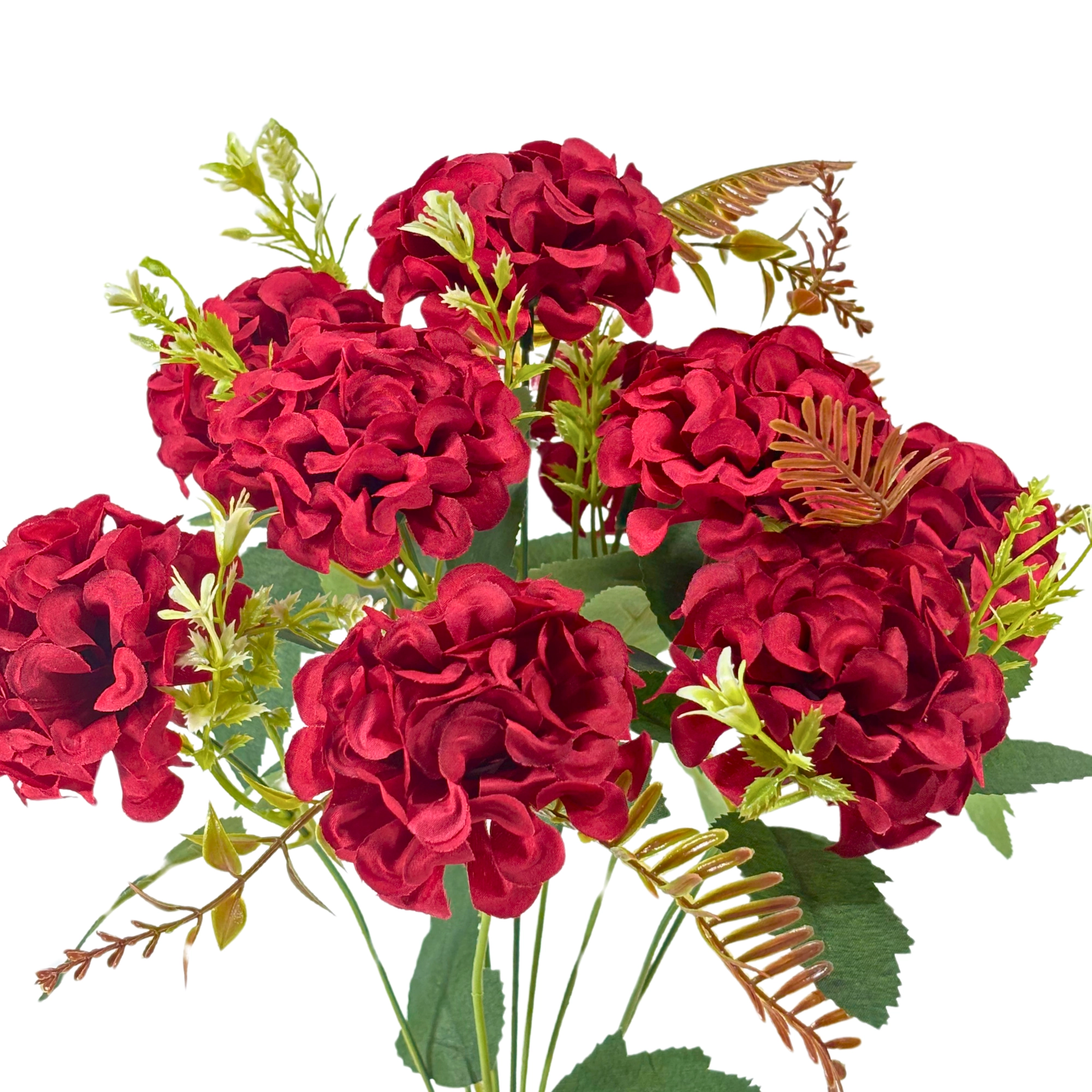 Buque Crisantemo X10 Vermelho 42cm 42554vm Bela Flor