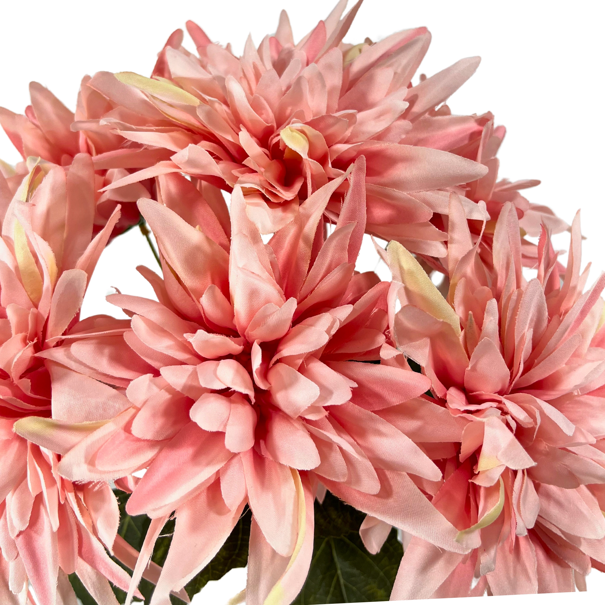 Buque Dalia Rosa Salmao 42cm X7 Bela Flor