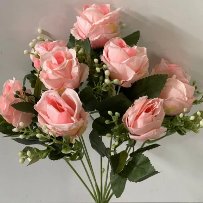 Buque Rosa 42cm X10 Rosa 42558rs Bela Flor