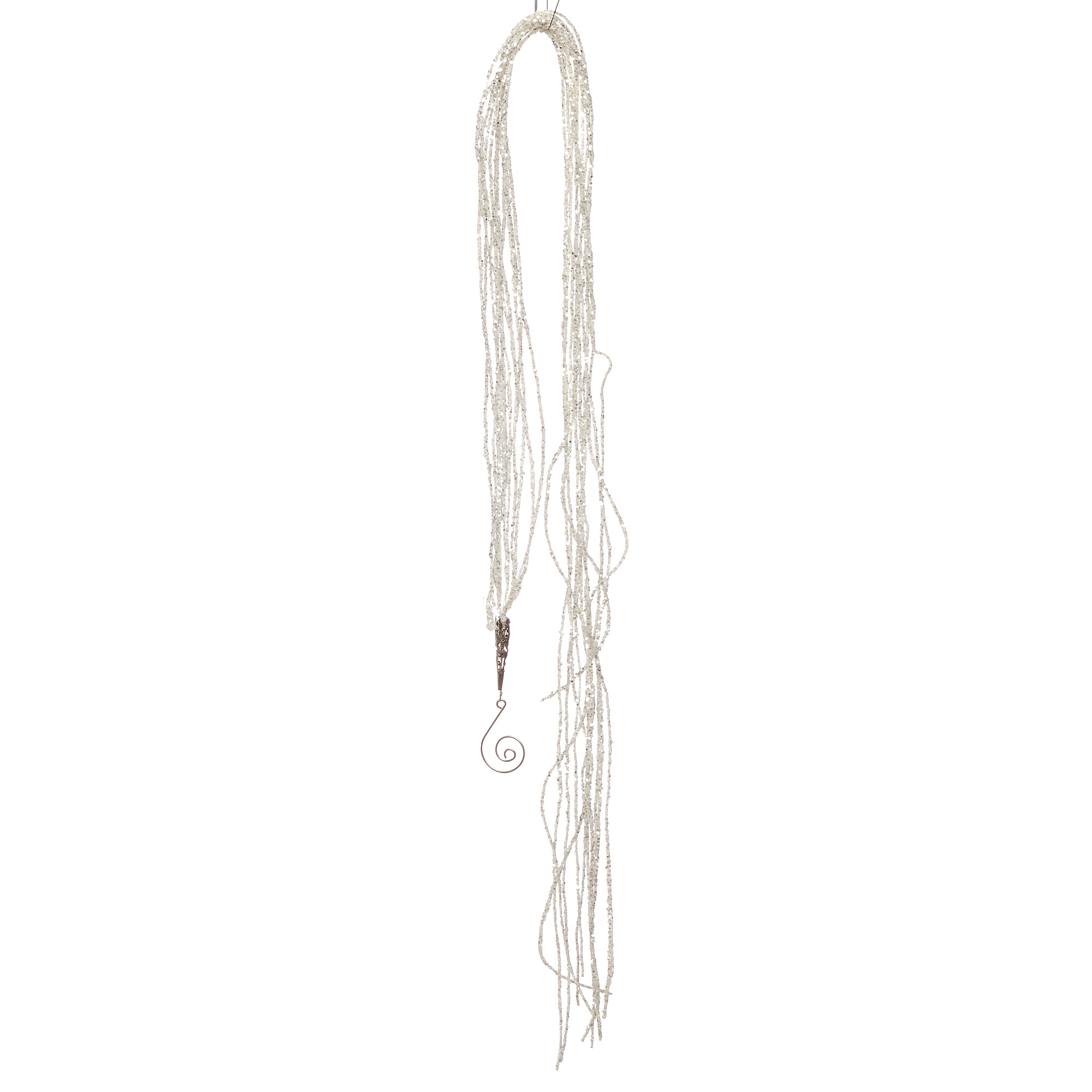 Haste Pendente Glitter Branco 96x12cm 42955br Bela Flor