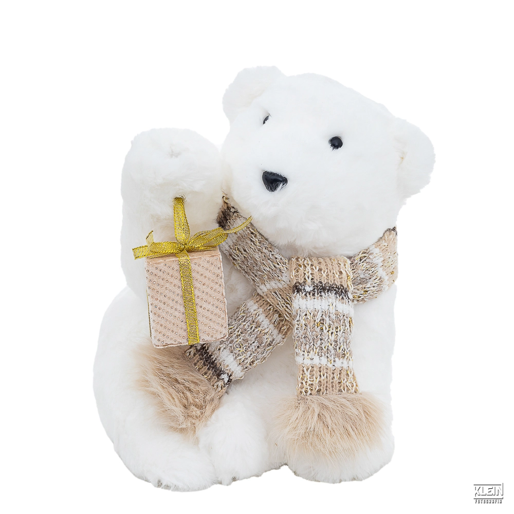 Enfeite Urso Com Presente 26x25x25cm 34621 Bela Flor