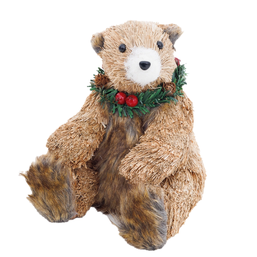 Urso Sentado Rustico 20x20cm 31398 Bela Flor