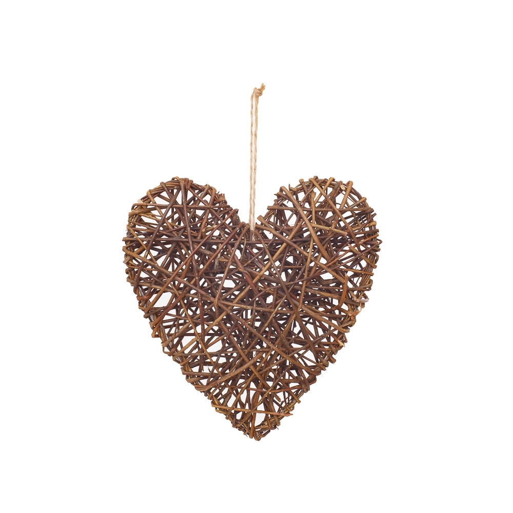 Enfeite Coracao De Vime 20cm 32288 Bela Flor