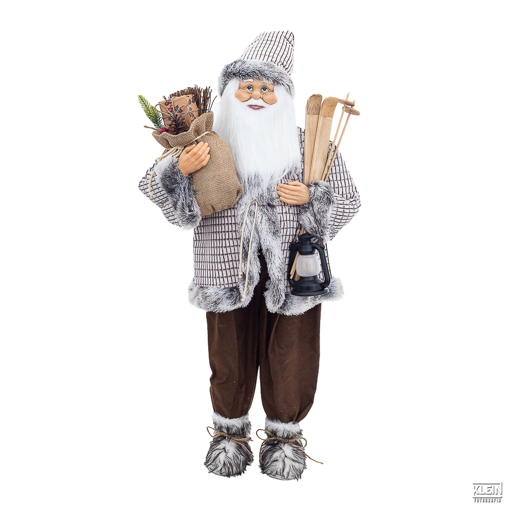 Papai Noel Em Pe Com Ski 42x28x110cm Xm616 K015 01 Bela Flor