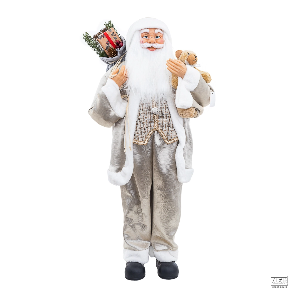 Papai Noel , Urso E Presentes 42x28x110cm Xm616 K051 01 Bela Flor