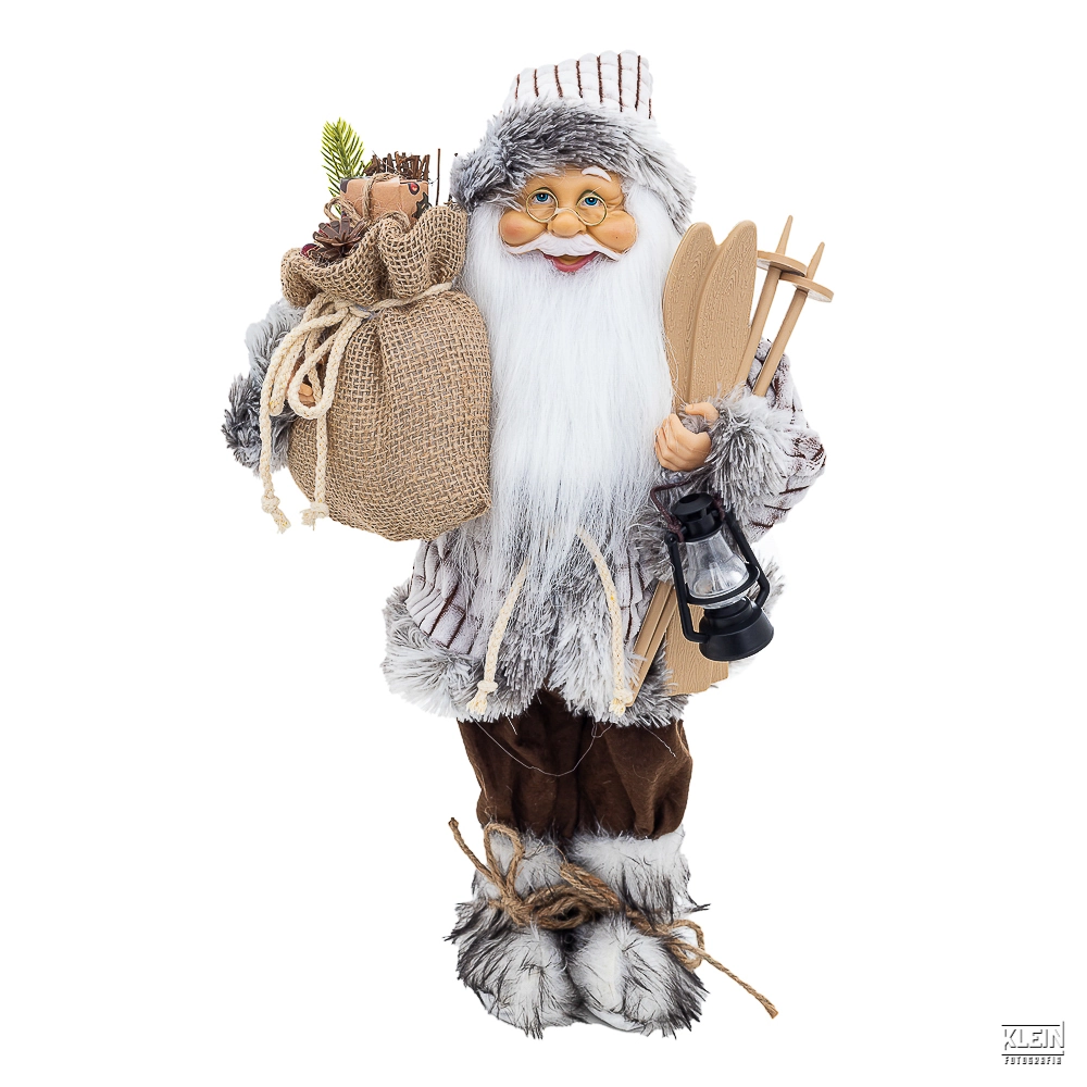 Papai Noel Com Ski 25x15x45cm Xm616 K015 04 Bela Flor