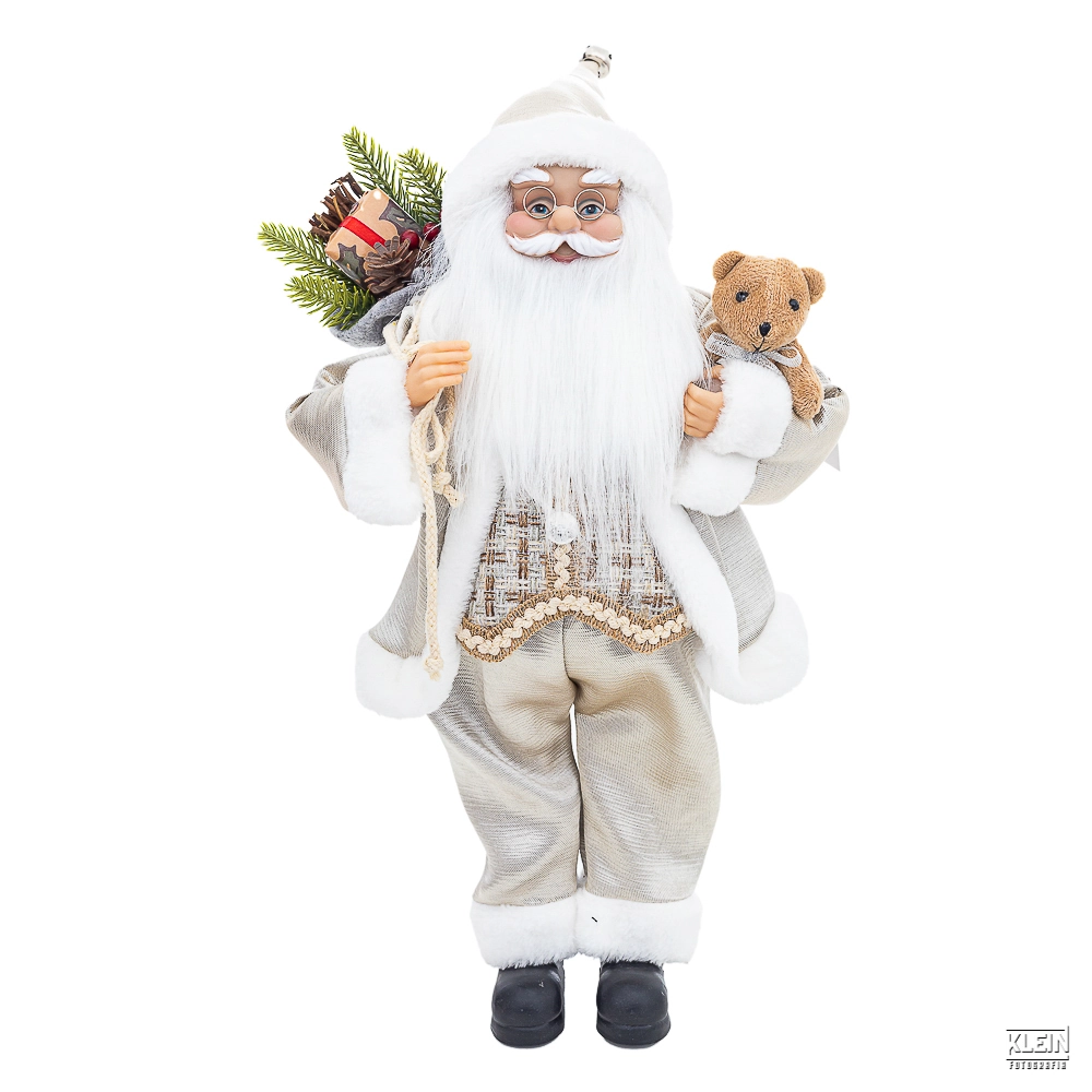 Papai Noel , Urso E Presentes 25x15x45cm Xm616 K051 04 Bela Flor