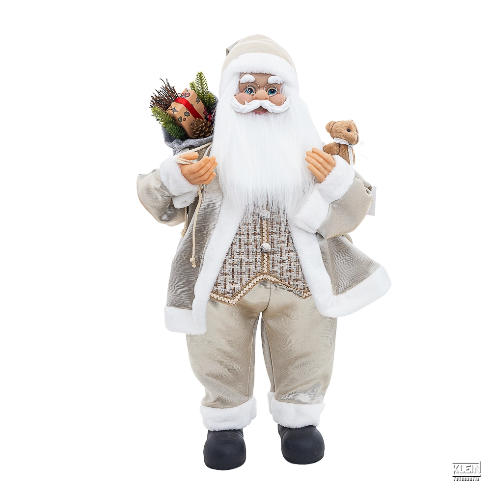 Papai Noel , Urso E Presentes 35x28x80cm Xm616 K051 02 Bela Flor