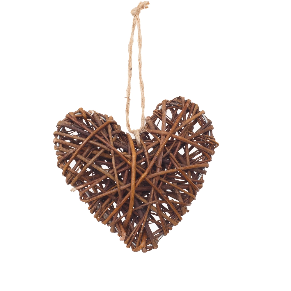 Enfeite Coracao De Vime 10cm 32287 Bela Flor