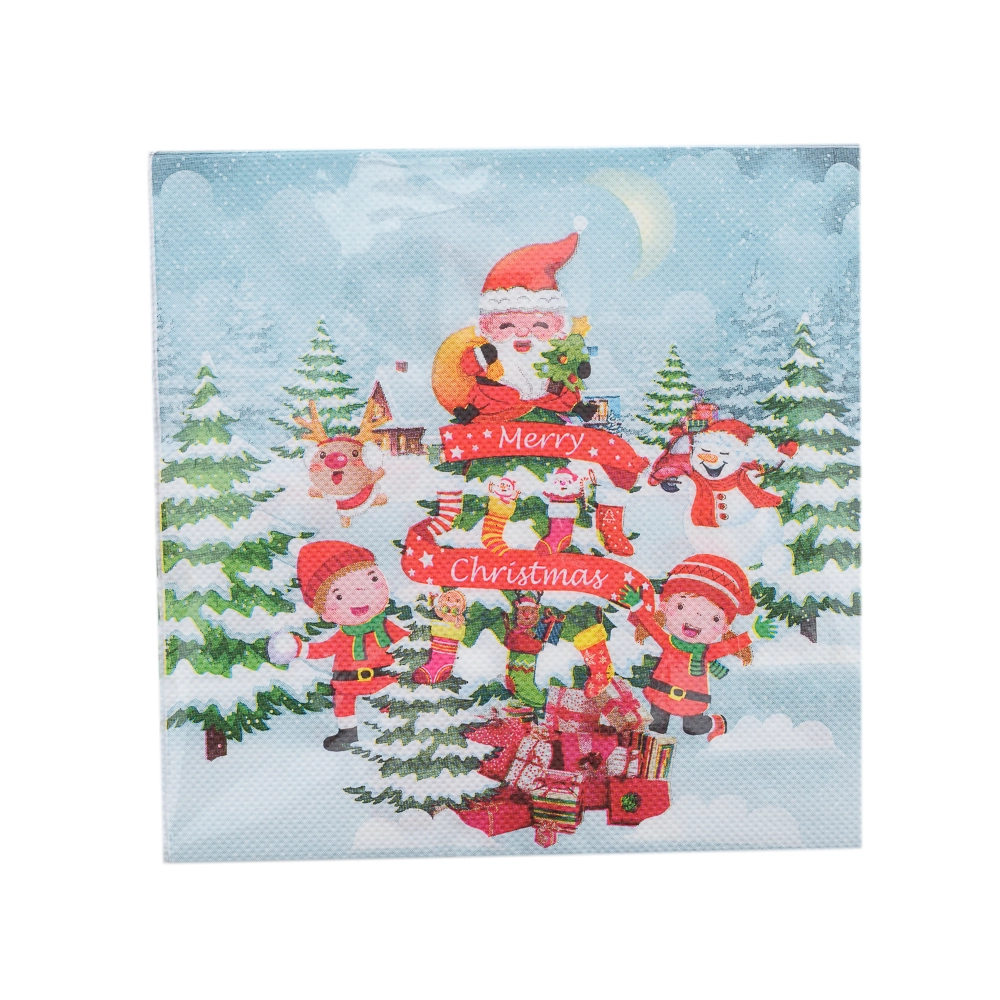 Guardanapo Natal Folha Dupla Cidade 16.5cm 12un 36296a Bela Flor