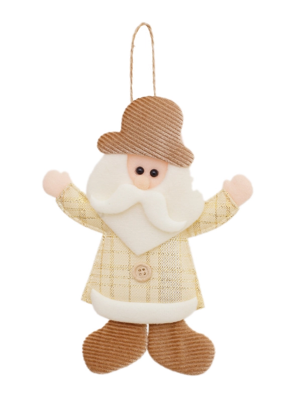 Enfeite Pendurar Papai Noel Happy Dourado 14x18cm 30019w Bela Flor