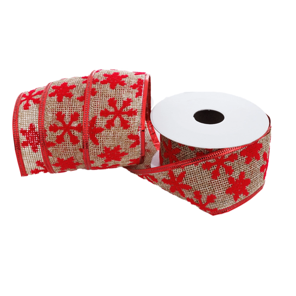 Fita Aramada Floco Neve Vermelho 3.8cmx2.7m 30664w Bela Flor