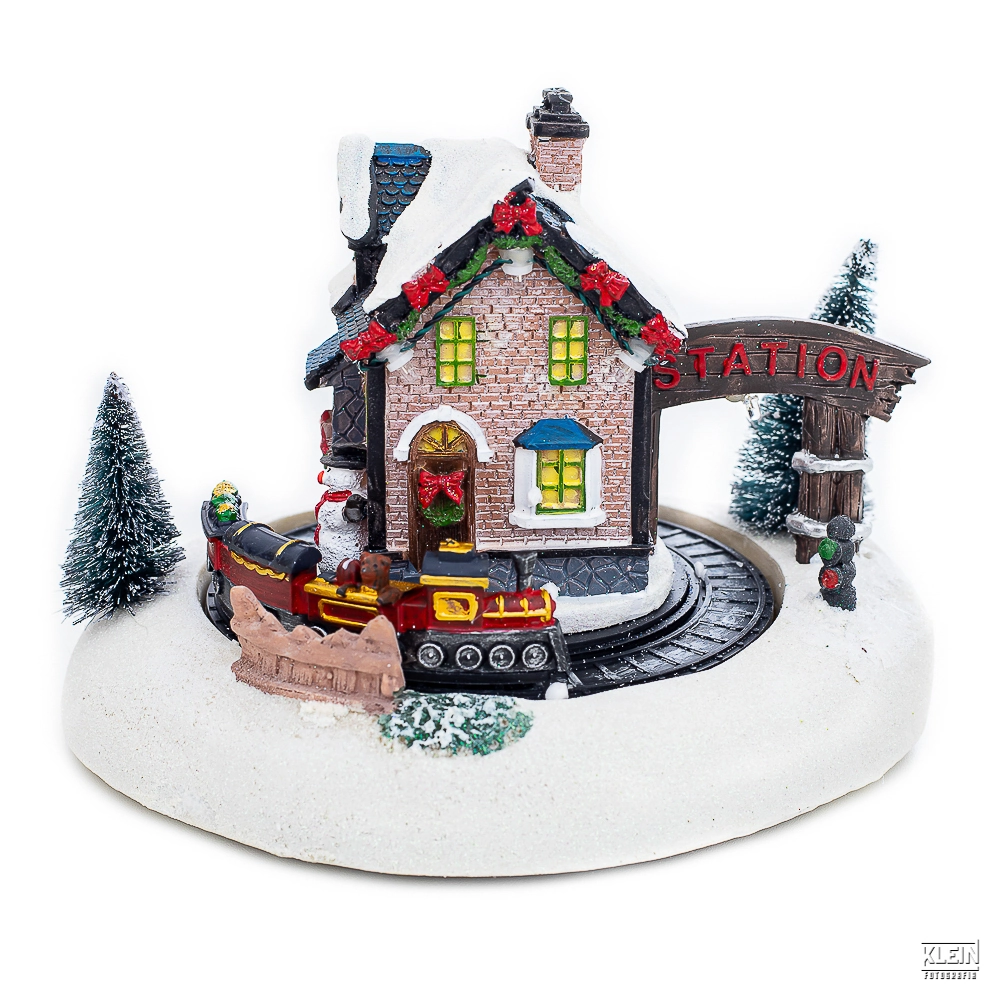 Vila De Natal Com Luz E Musica 20x15cm 34152 Bela Flor