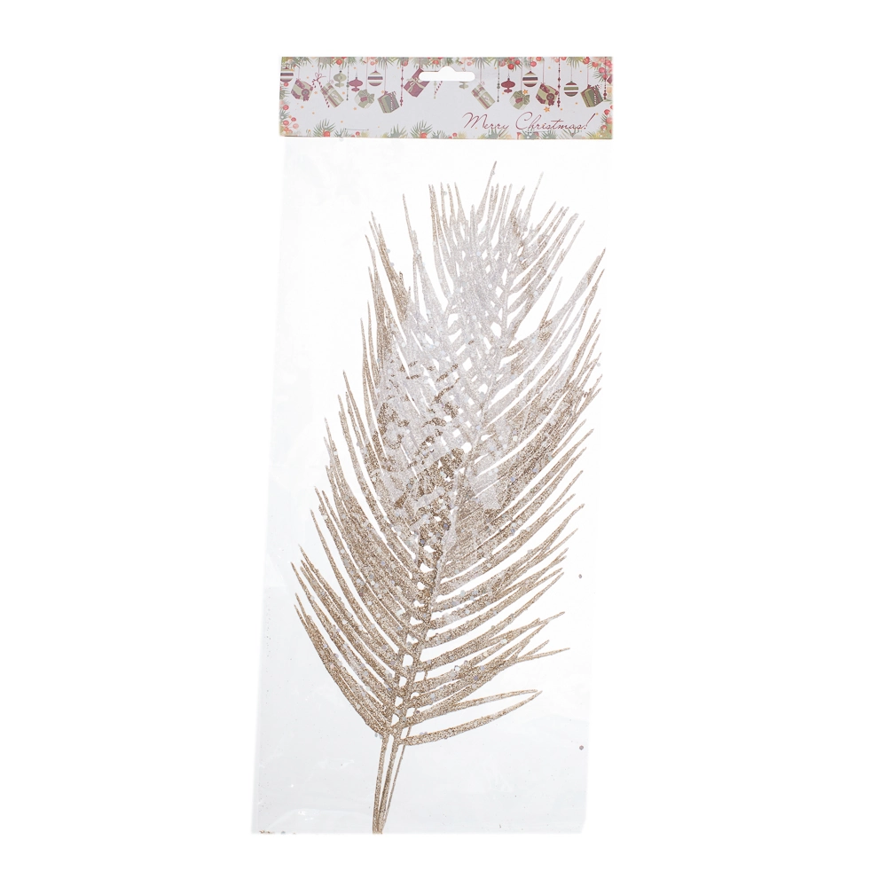 Enfeite Pendurar Folha Glitter 2un 15x28cm 30825w Bela Flor