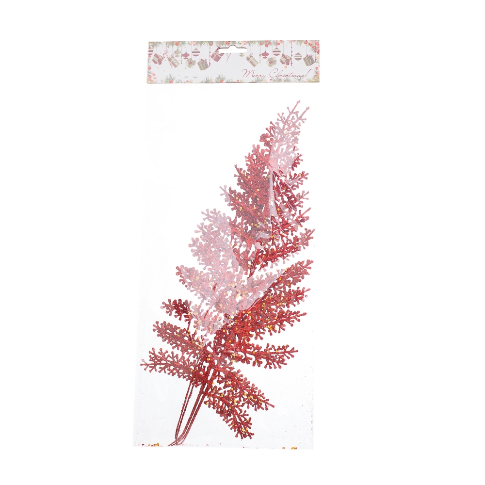 Enfeite Pendurar Folha Glitter 2un 15x30cm 30847w Bela Flor
