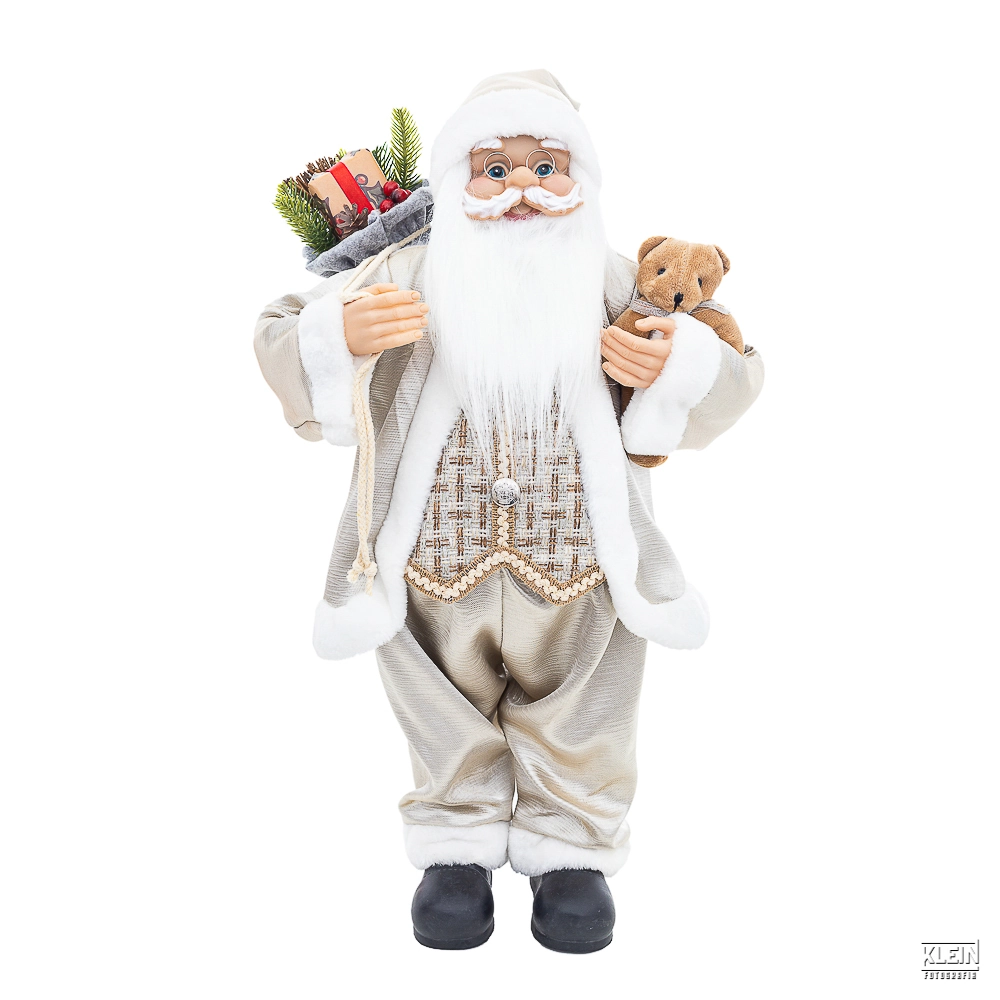 Papai Noel , Urso E Presentes 30x18x60cm Xm616 K051 03 Bela Flor