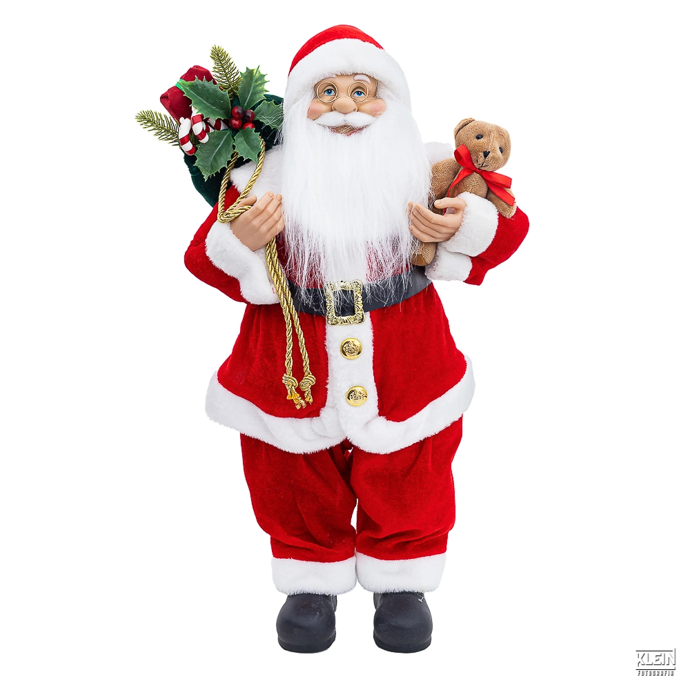 Papai Noel , Urso E Presentes 30x18x60cm Xm616 K337 03 Bela Flor