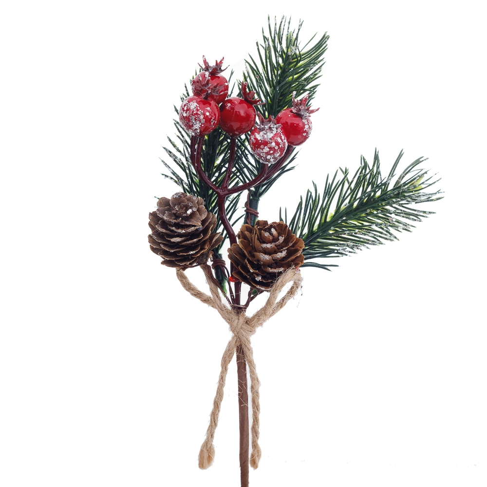 Pick Natalino Azevinho Com Pinha 20cm 34590 Bela Flor
