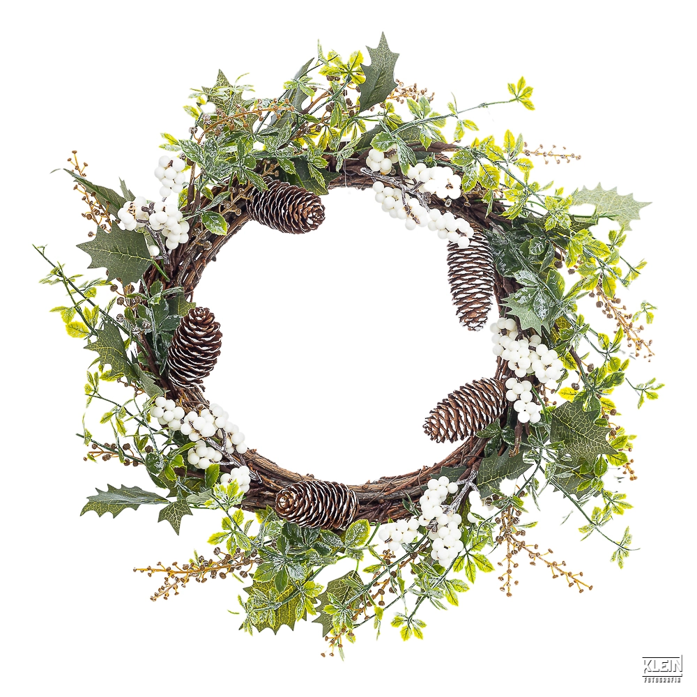 Guirlanda Pinha Com Vime 40cm 36367 Bela Flor