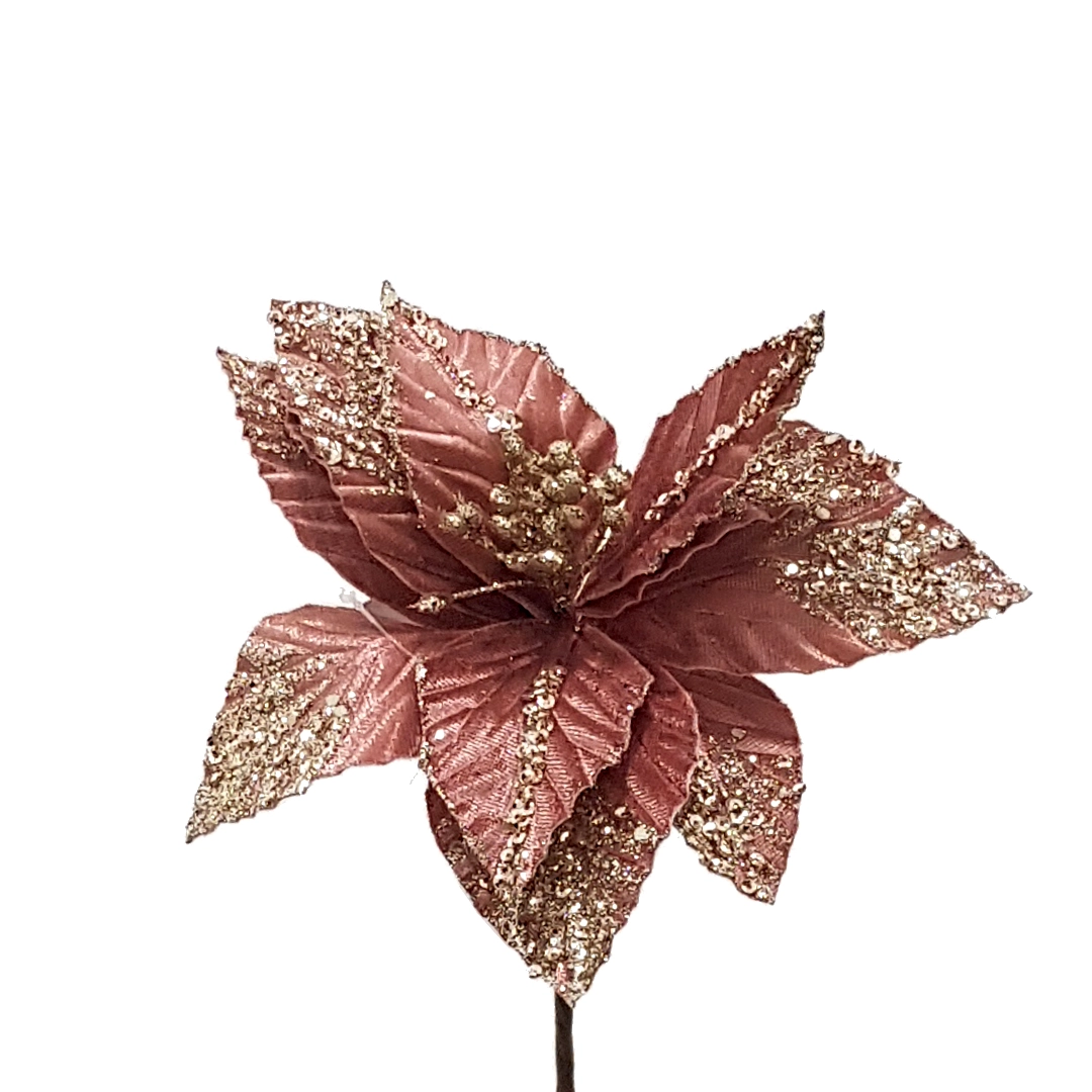 Haste Poinsettia Glitter 30x21cm 34774 Bela Flor