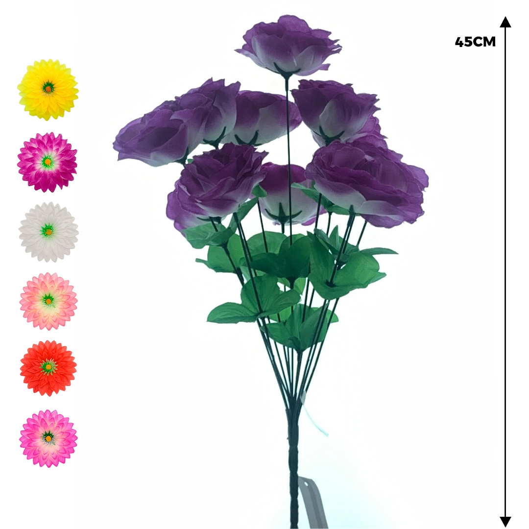 Buque Rosa X12 45cm 50066mix Bela Flor