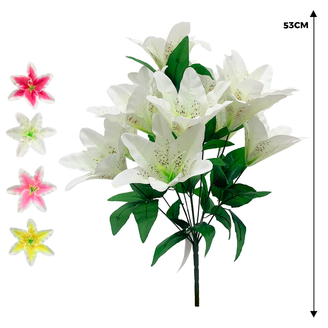 Buque Lirio X12 53cm 50079mix Bela Flor