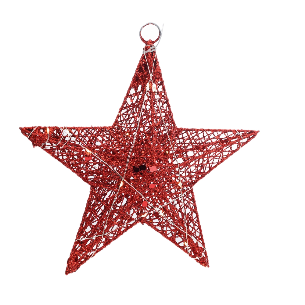 Ponteira Estrela Com Gliter 25cm 35337 Bela Flor