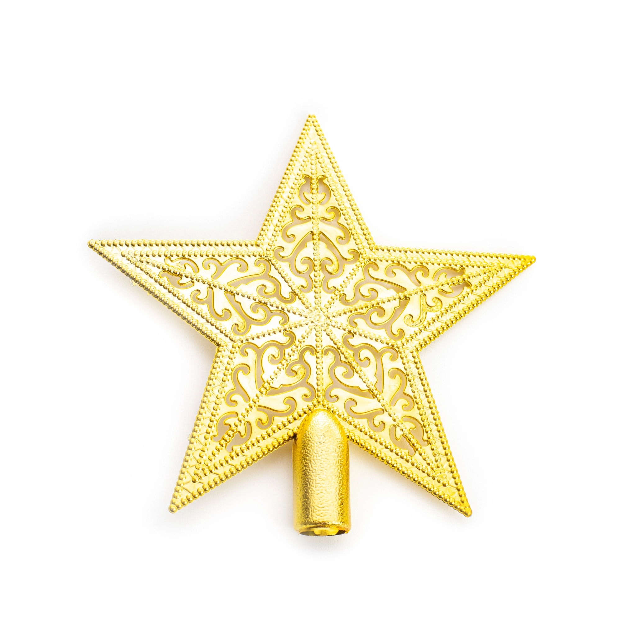 Ponteira Estrela Dourado Natal 15cm 15379dr Bela Flor