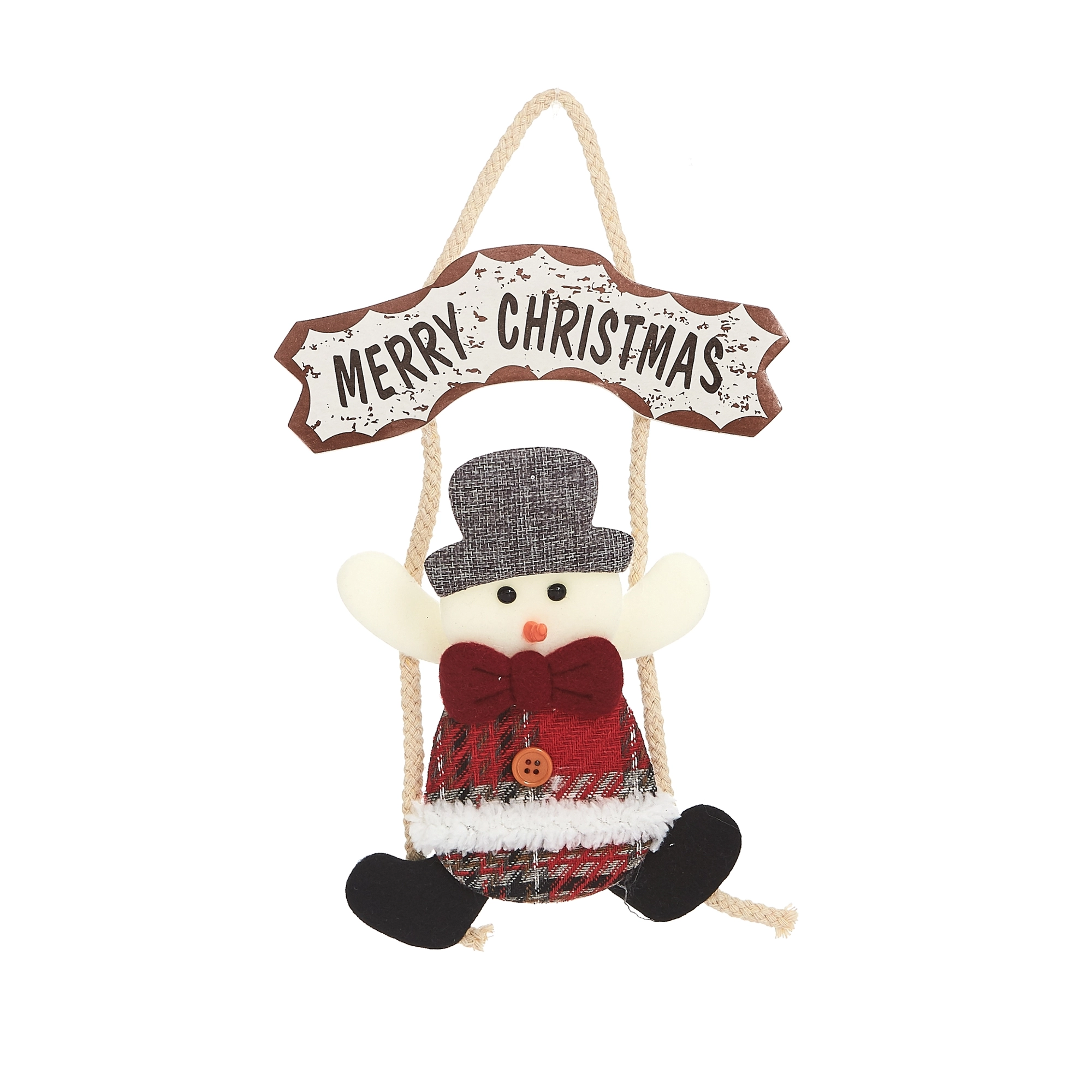 Enfeite Pendurar Boneco Merry Christmas 23cm 13185 Bela Flor