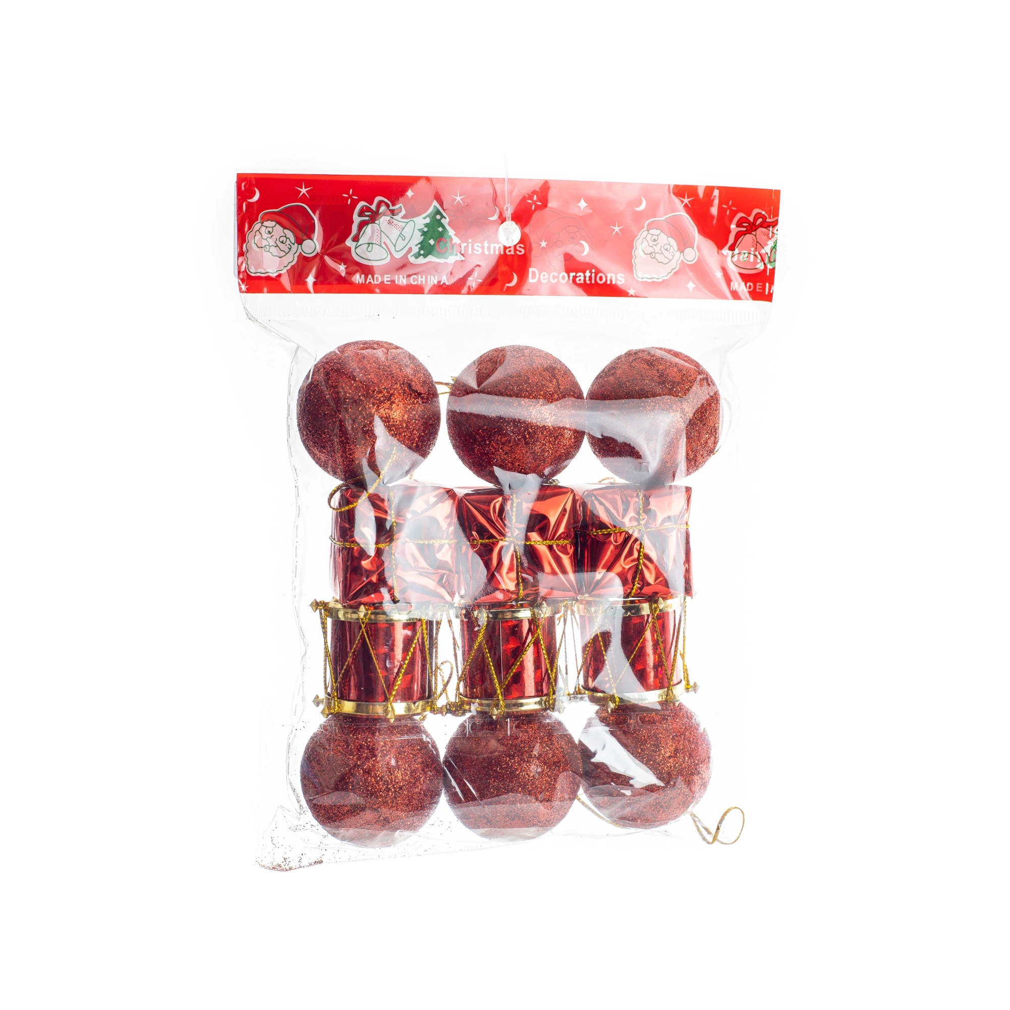 Kit Enfeite Pendurar Diversos Natal Vermelho 15210vm Bela Flor