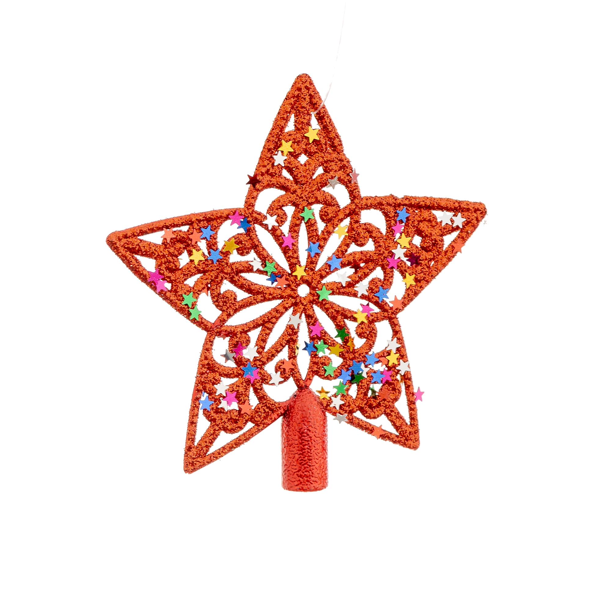 Ponteira Estrela Caleidoscopio Vermelho 11x15cm 60384mix Bela Flor