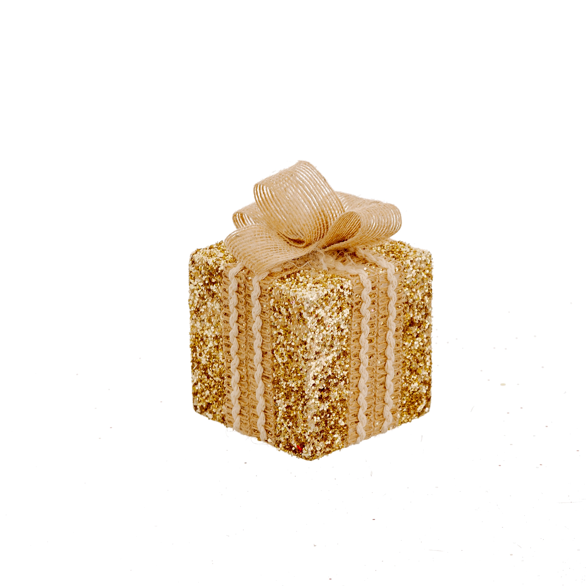 Enfeite Presente Dourado 8cm 60095 Bela Flor