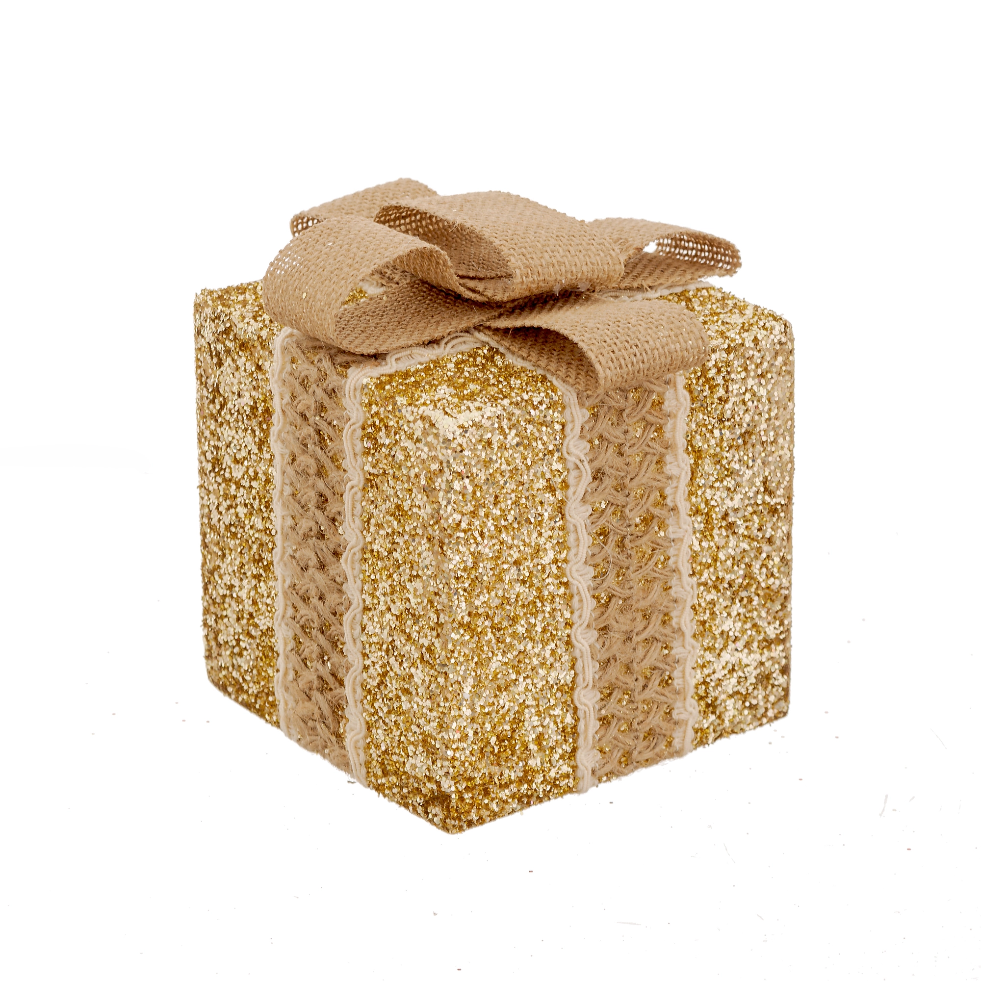Enfeite Presente Dourado 12cm 60097 Bela Flor