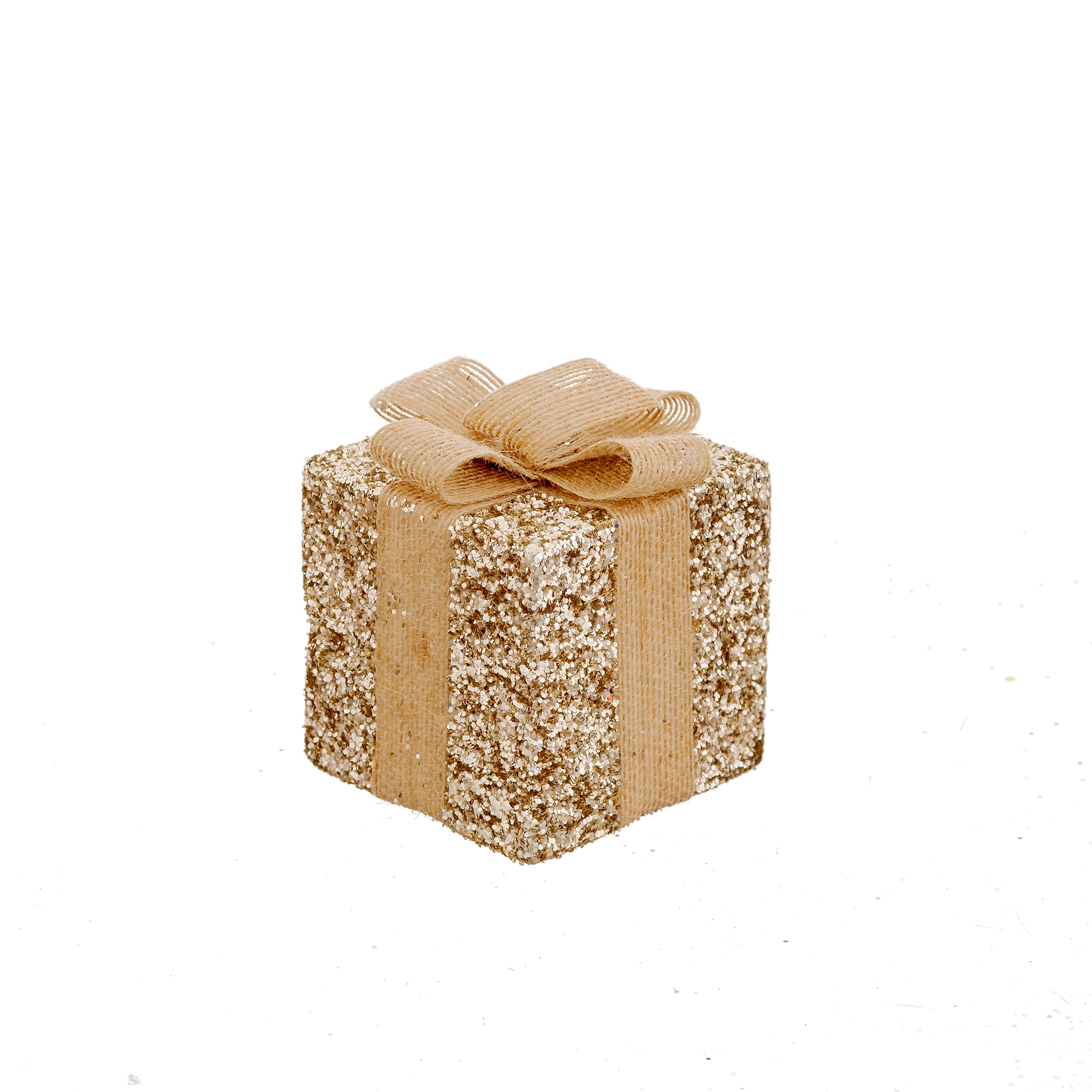 Enfeite Presente Dourado 8cm 60098 Bela Flor