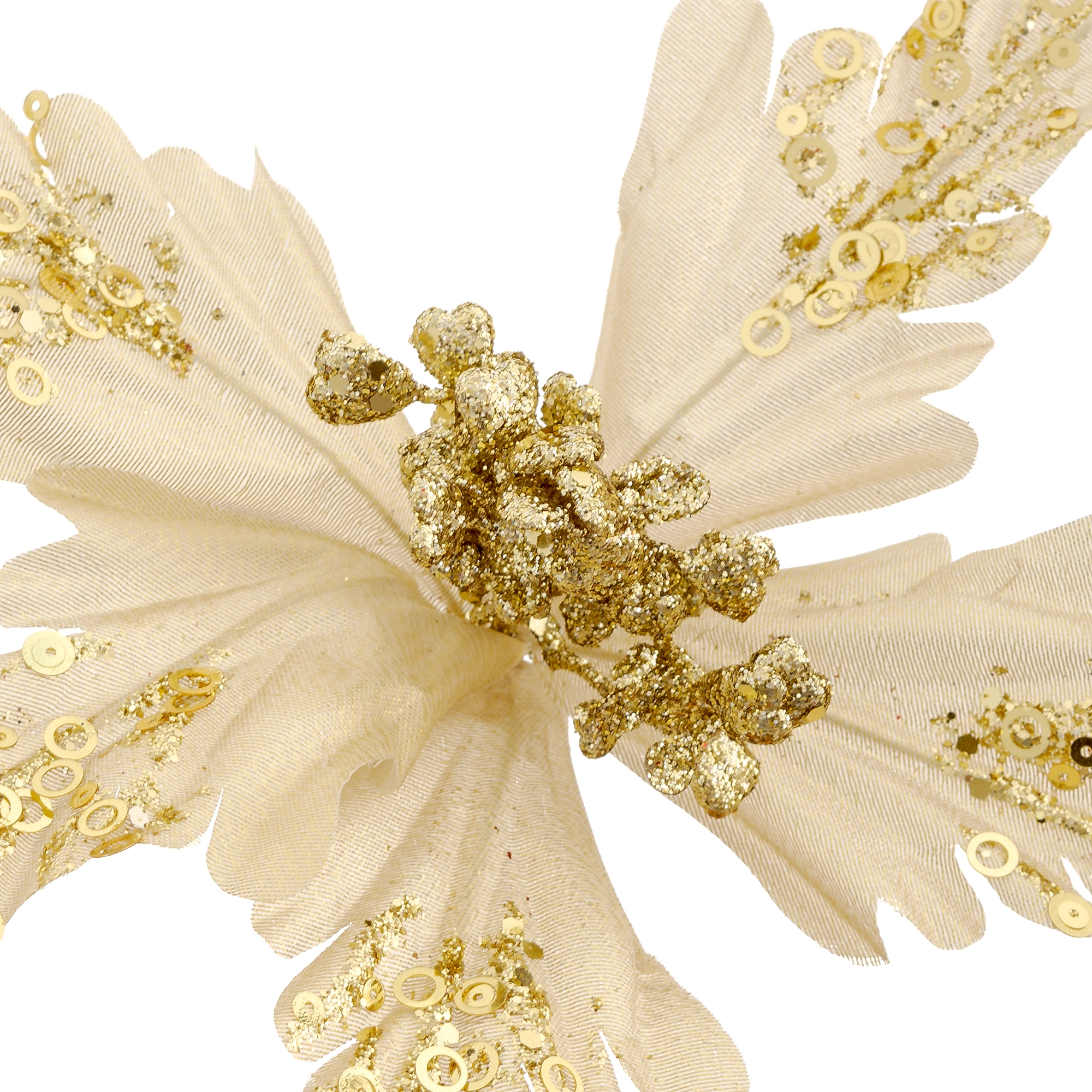 Flor Natal Brilhante 25cm 90270mix Bela Flor