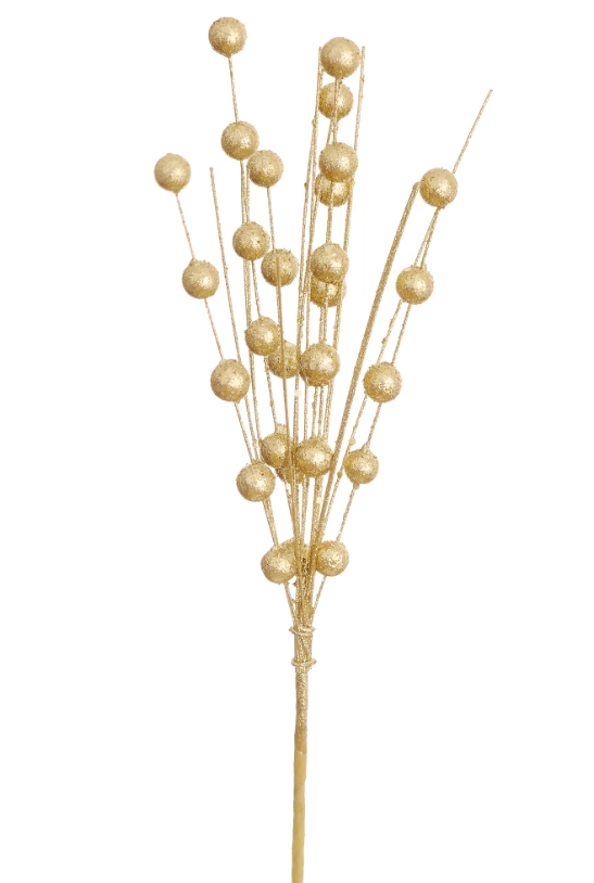Haste Fios Bolas Brilhante Glitter 20cm 90586mix Bela Flor
