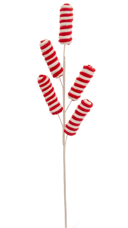 Haste Doces Natalinos Vermelho 60cm 90638 Bela Flor