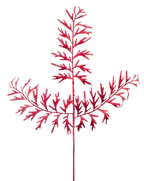 Haste Chifre Veado Glitter Vermelho 60cm 90707vh Bela Flor