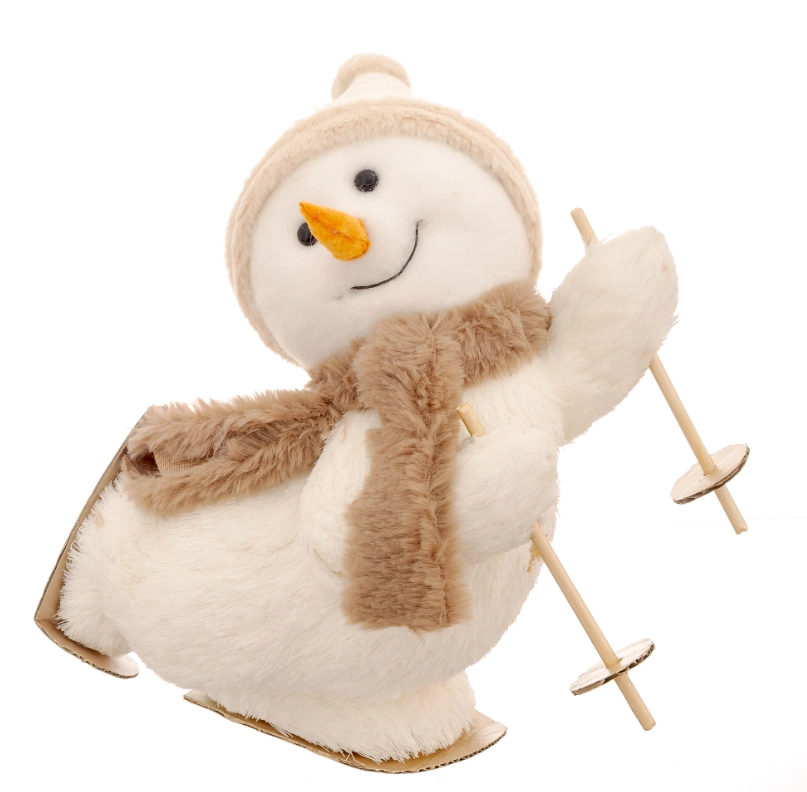 Boneco Neve Cachecol Ski 26x16.5x25cm 91102b Bela Flor