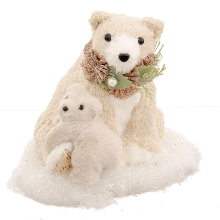 Boneco Urso Filhote Branco 20x16x18cm 91247 Bela Flor