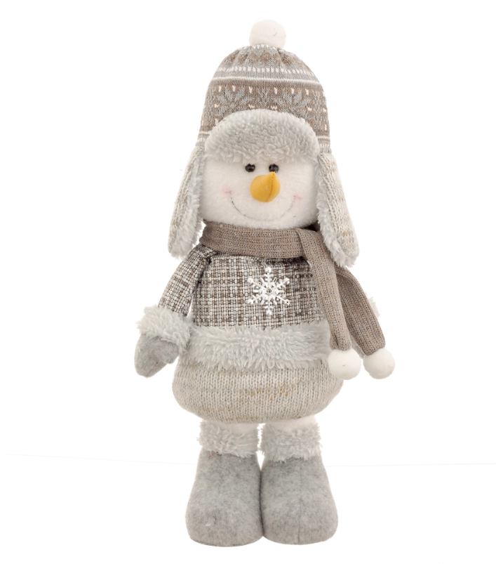 Boneco Neve Pe Estica Encolhe Cinza 24x12x75cm 91544b Bela Flor