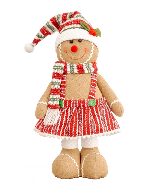 Boneco Biscoito Gorro Cachecol 29x56cm 91579 Bela Flor