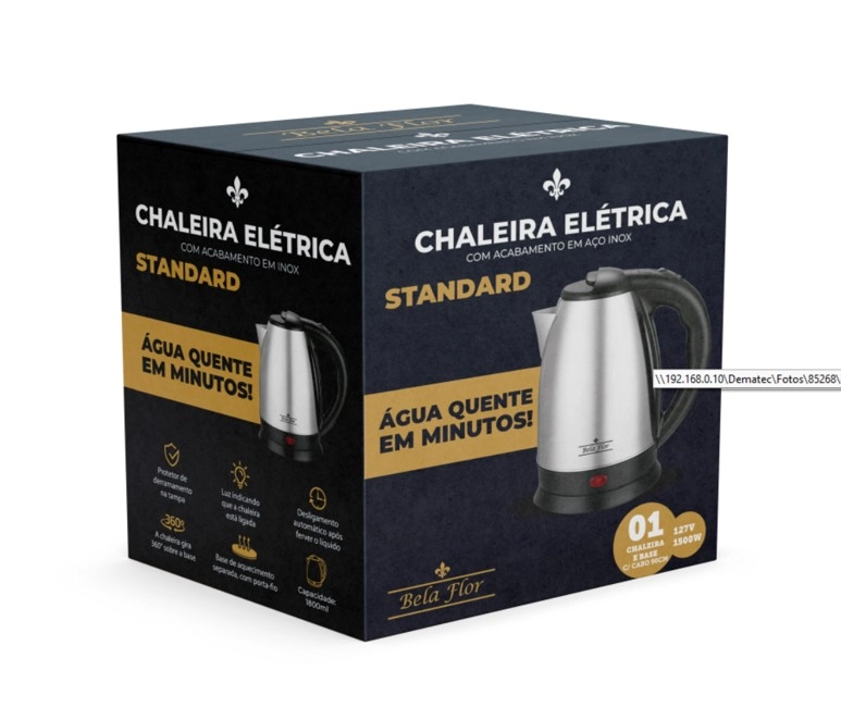 Chaleira Eletrica Inox 1000w 127v 1.8l 85281 Bela Flor