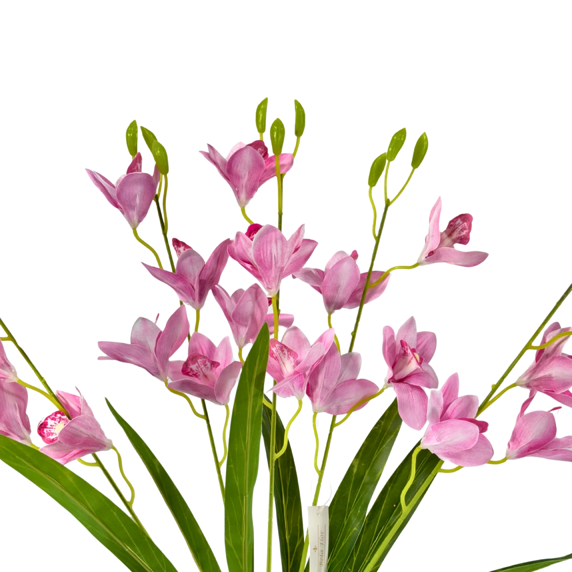 Buque Orquidea Cymbidium X5 Rosa 55cm 43054rs Sp Bela Flor